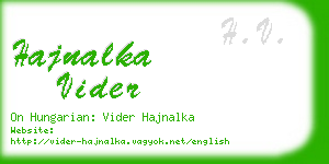 hajnalka vider business card